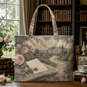 02_elizabeth_bennet Elizabeth Bennet illustrated on a zippered tote bag