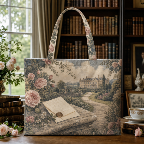 02_elizabeth_bennet Elizabeth Bennet illustrated on a zippered tote bag