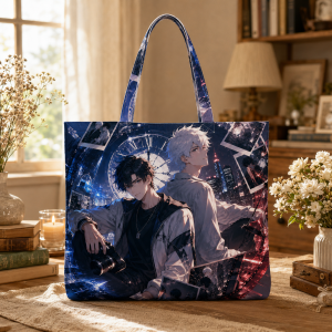 04_timeportal Time Portal illustrated on a zippered tote bag