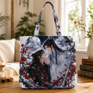 05_moonblossom Moon Blossom illustrated on a zippered tote bag