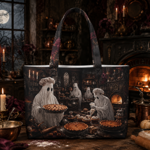 11_ghostbakery ghostbakery illustration on a zippered tote bag