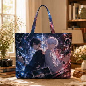 15_timeframes Time Frames illustrated on a zippered tote bag