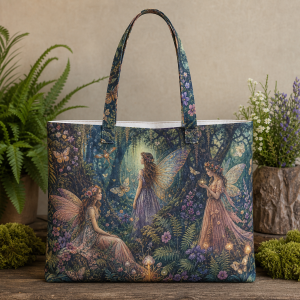 17_forest_fairy Forest Fairy illustrated on a zippered tote bag