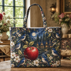 17_snow_white Snow White illustrated on a zippered tote bag