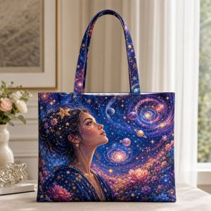 Star Woman Zipper Tote Bag
