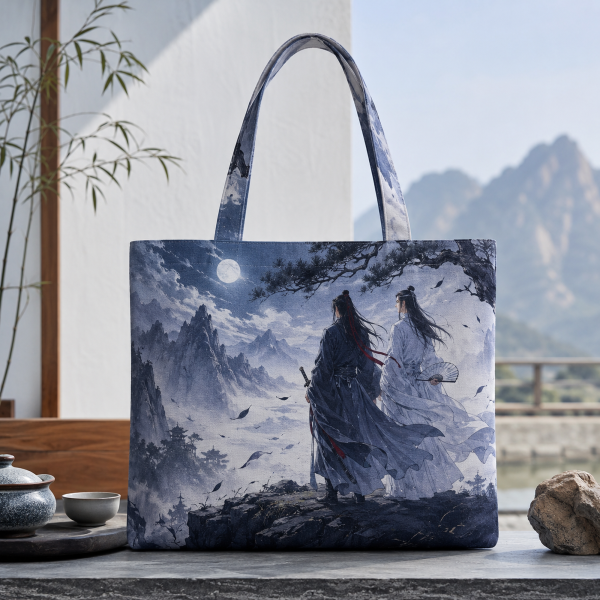 Mist Rovers illustrated on a zippered tote bag