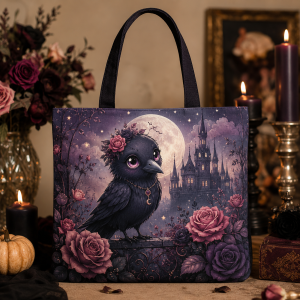 gothicraven gothicraven illustration on a zippered tote bag