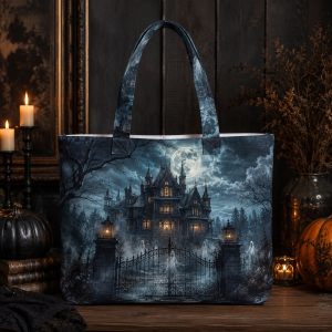 hauntedmanor-1 hauntedmanor illustration on a zippered tote bag