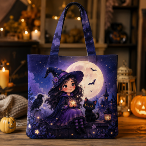 midnightwitch midnightwitch illustration on a zippered tote bag