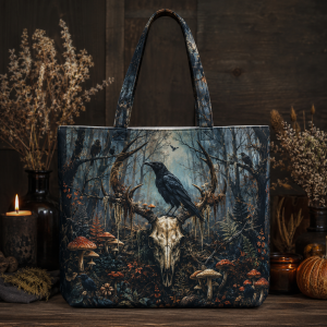 spookyforest-1 spookyforest illustration on a zippered tote bag